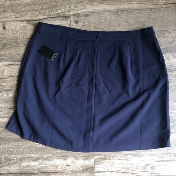 ELOQUII A-Line Navy Knee Length Skirt NWT - Picture 7 of 9